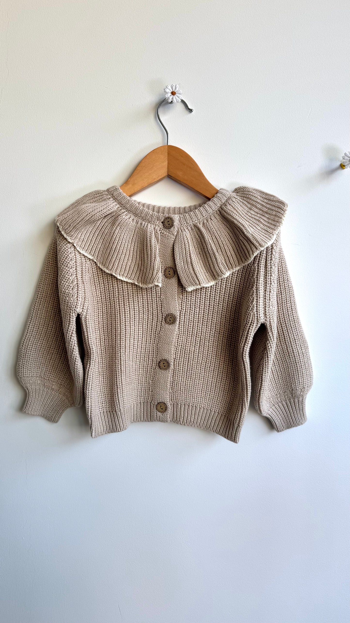 Girls - Peter Pan Knitted Cardigan Jacket