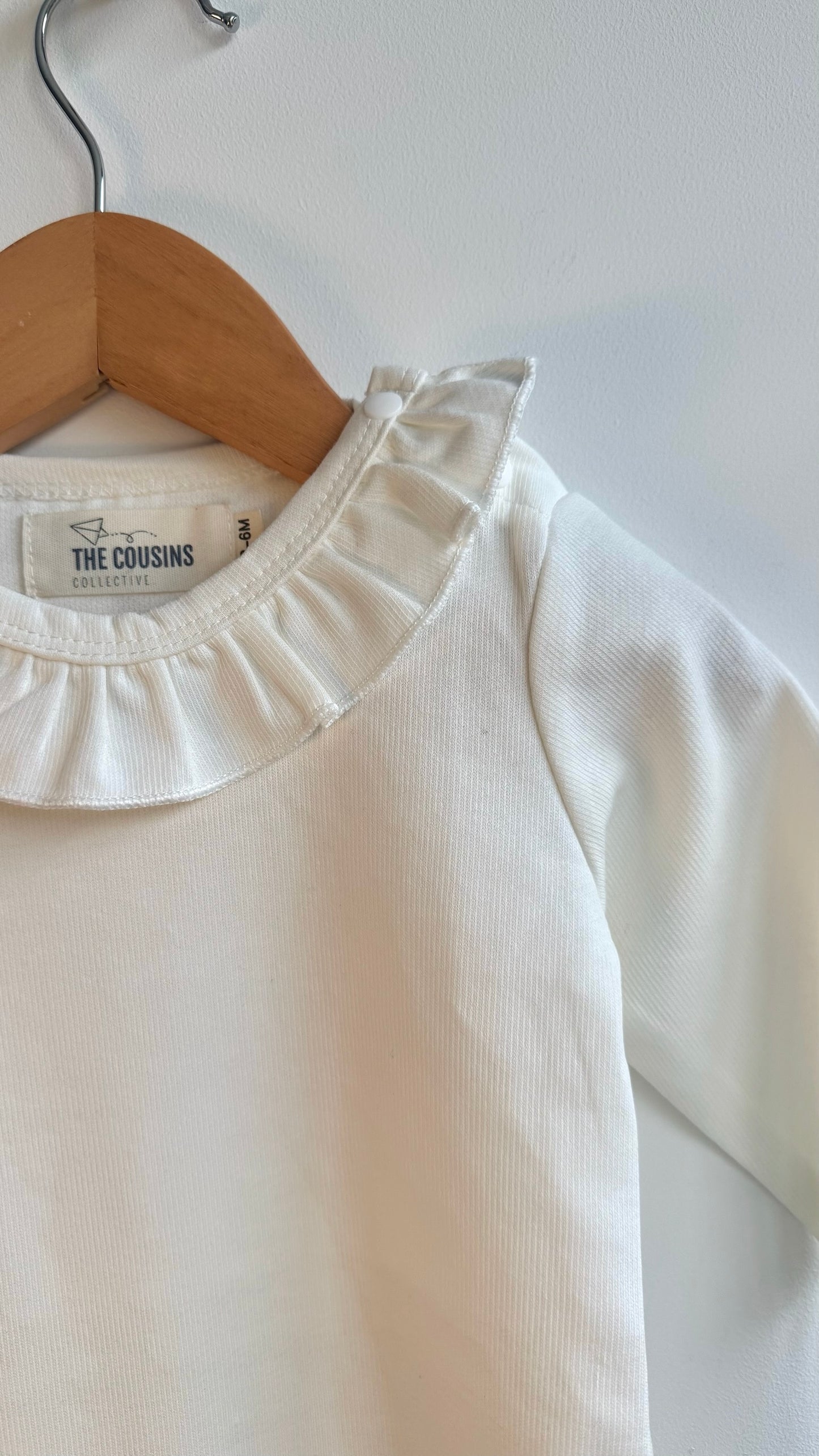 Girls - Bodysuit with Collar (white)