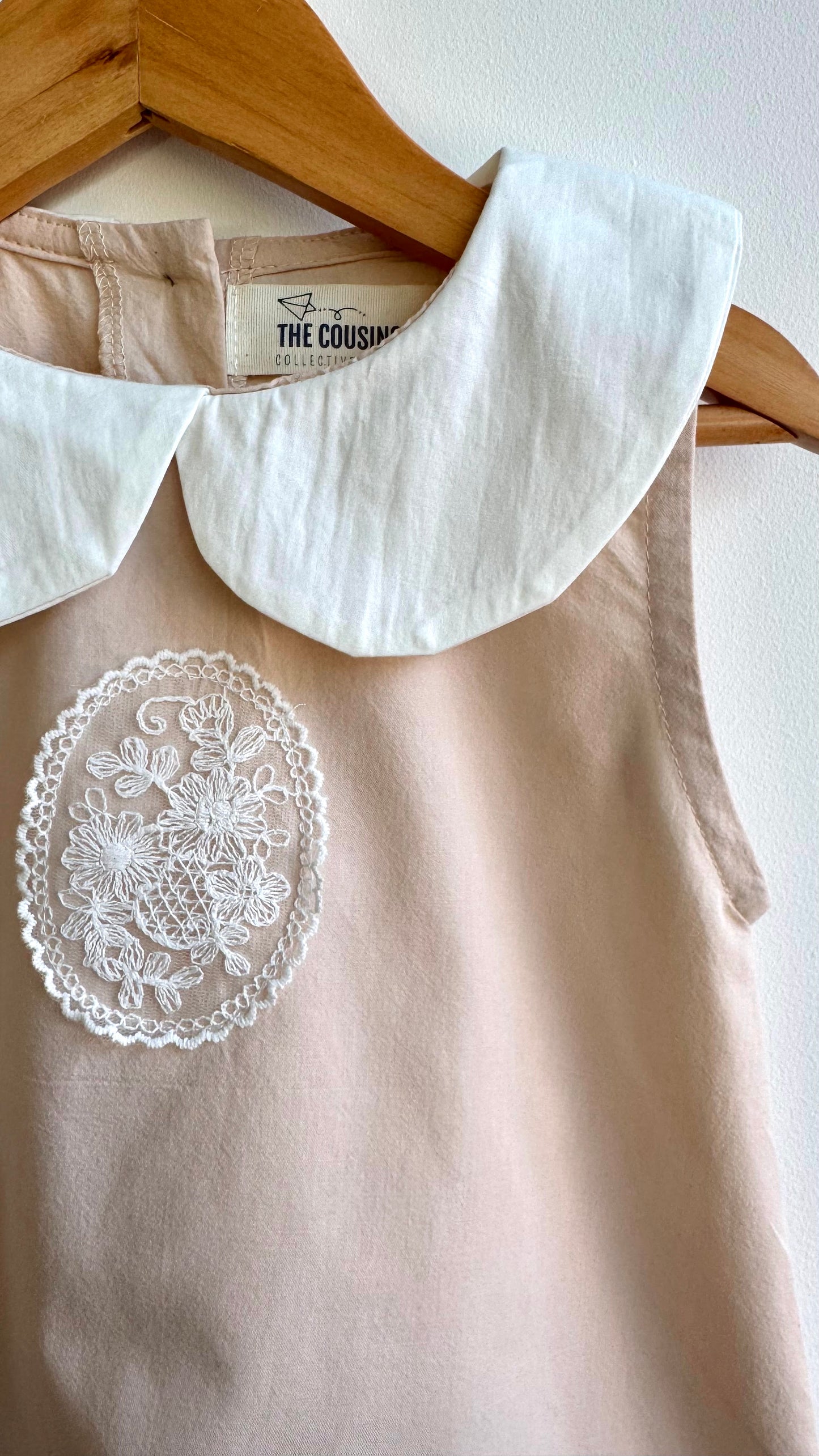 Girls - Matchy-Matchy Vintage Romper and Dress With White Collars