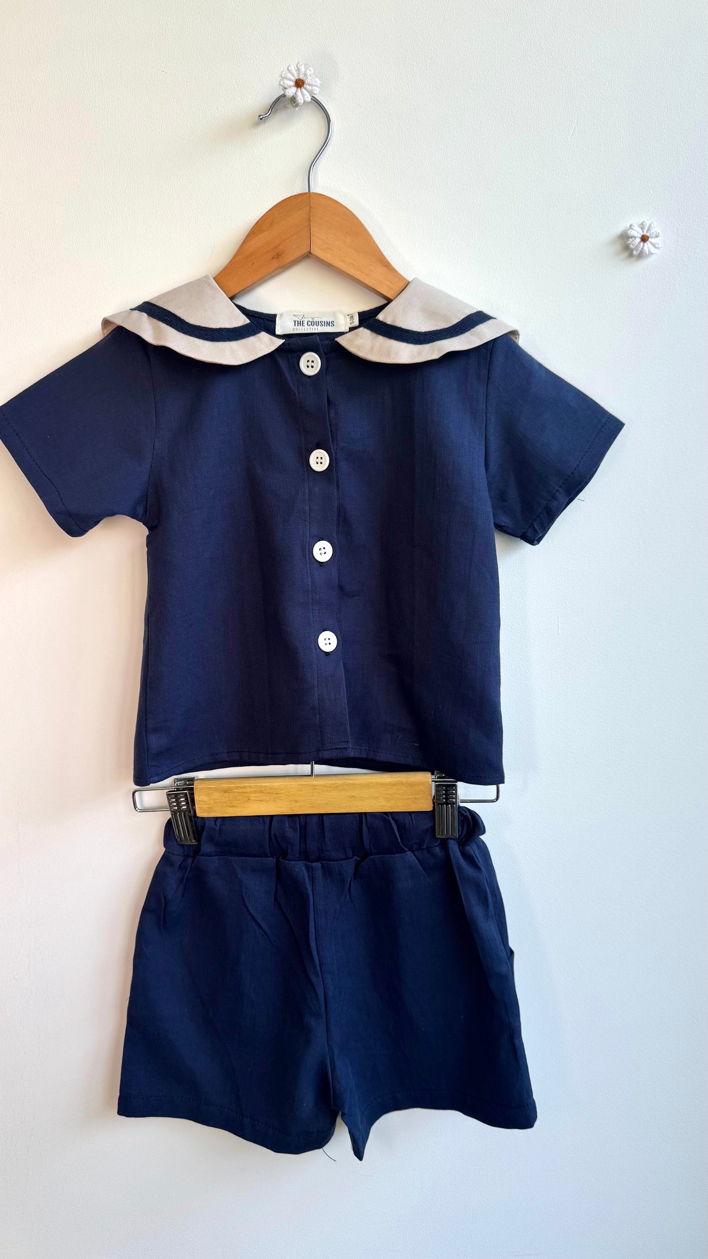 Girls - Little Sailor Linen Set