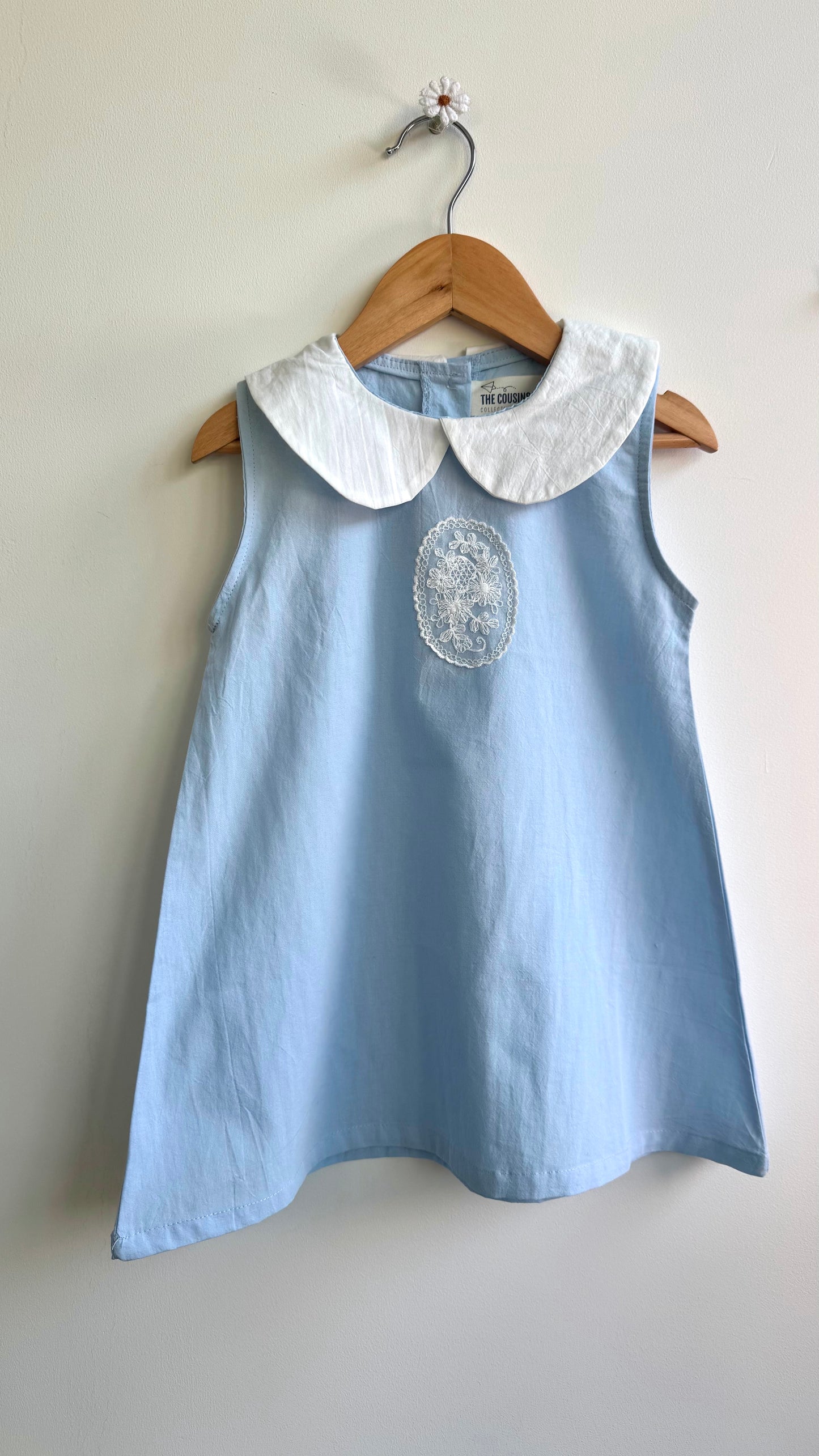 Girls - Matchy-Matchy Vintage Romper and Dress With White Collars