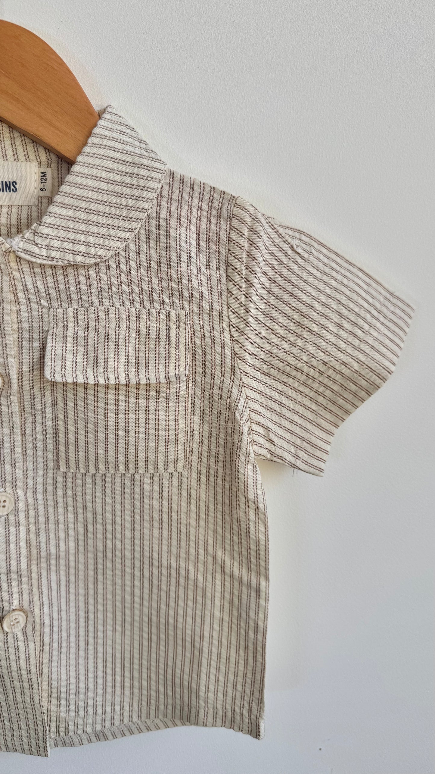 Boys - Summer Striped Clothing Set (Beige)