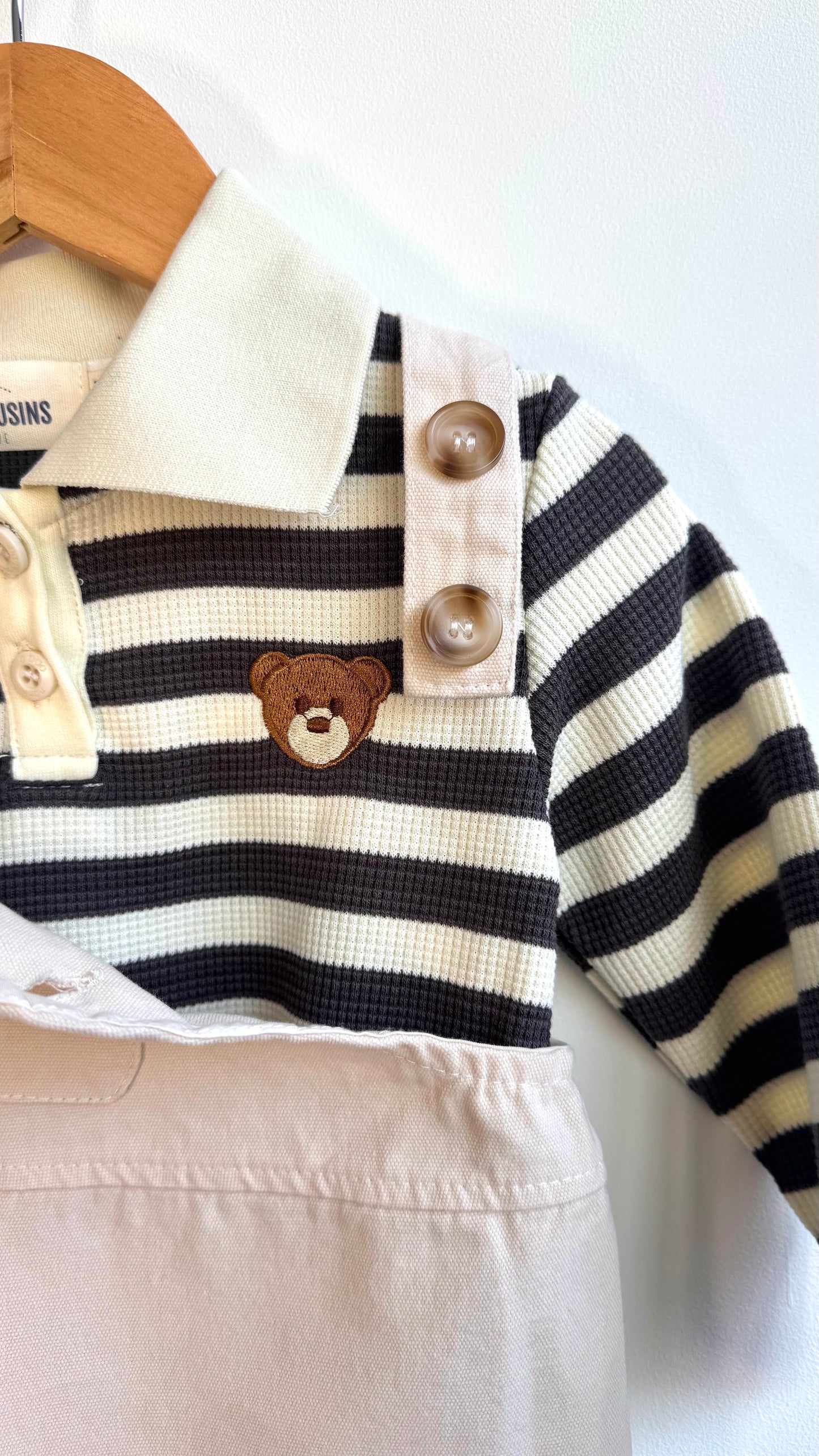 Boys - Matching Bear Polo & Romper Set
