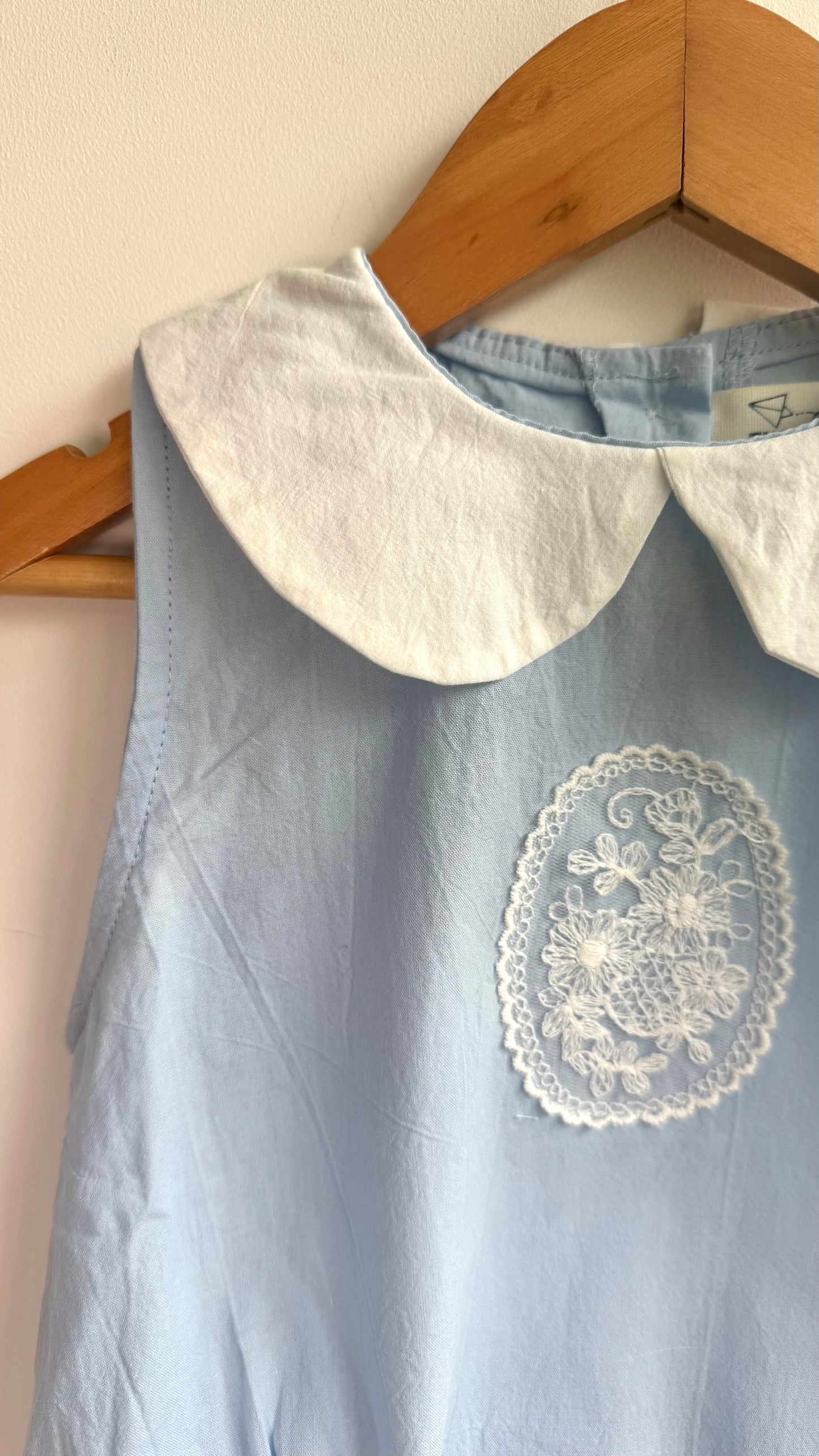 Girls - Matchy-Matchy Vintage Romper and Dress With White Collars