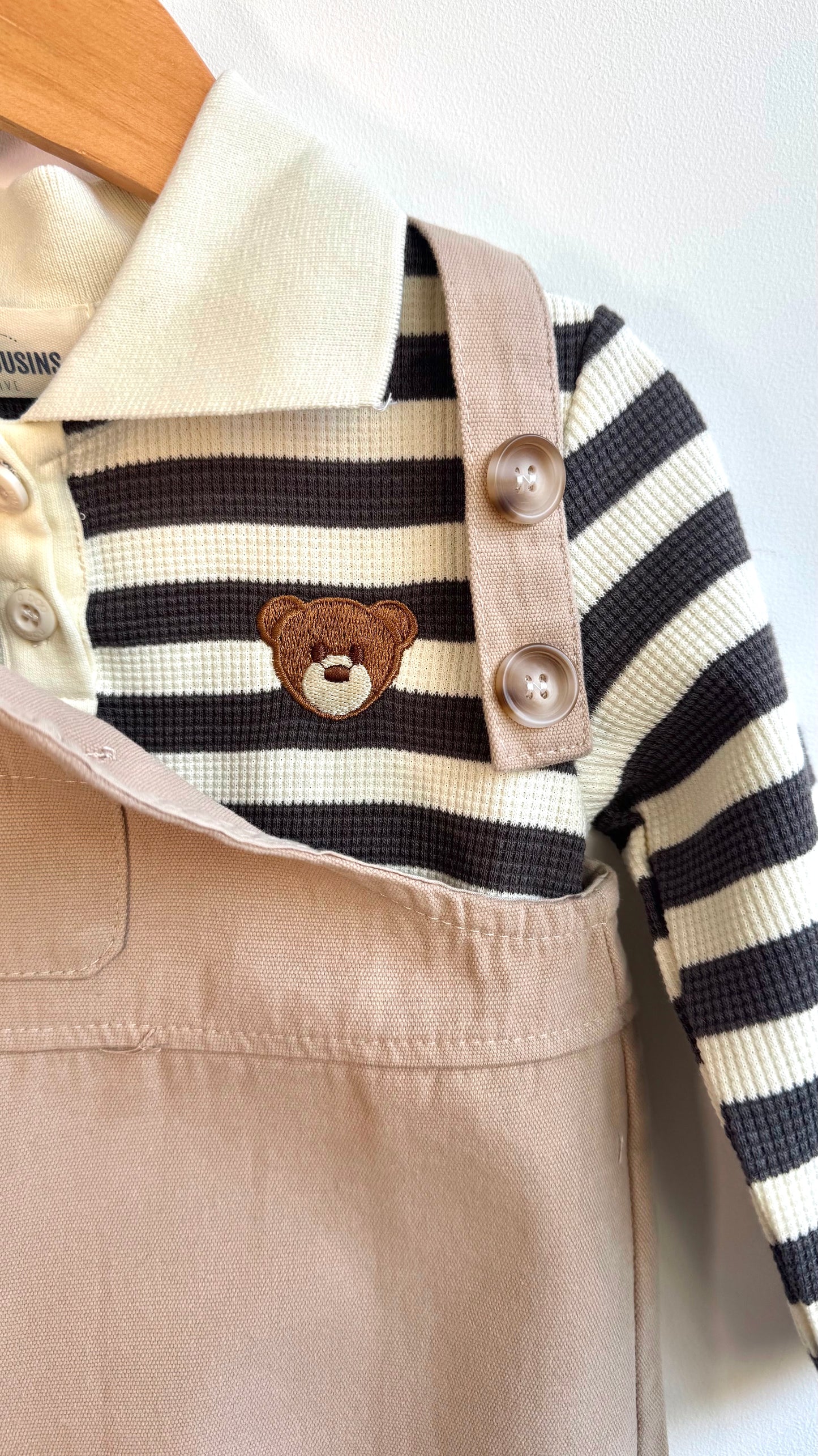 Boys - Matching Bear Polo & Romper Set