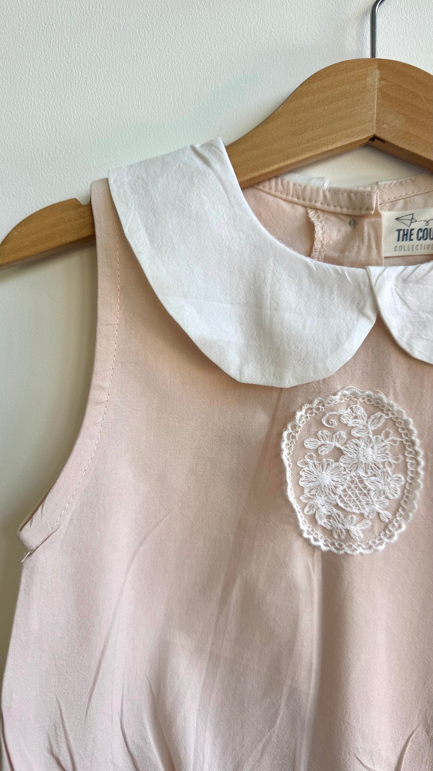 Girls - Matchy-Matchy Vintage Romper and Dress With White Collars