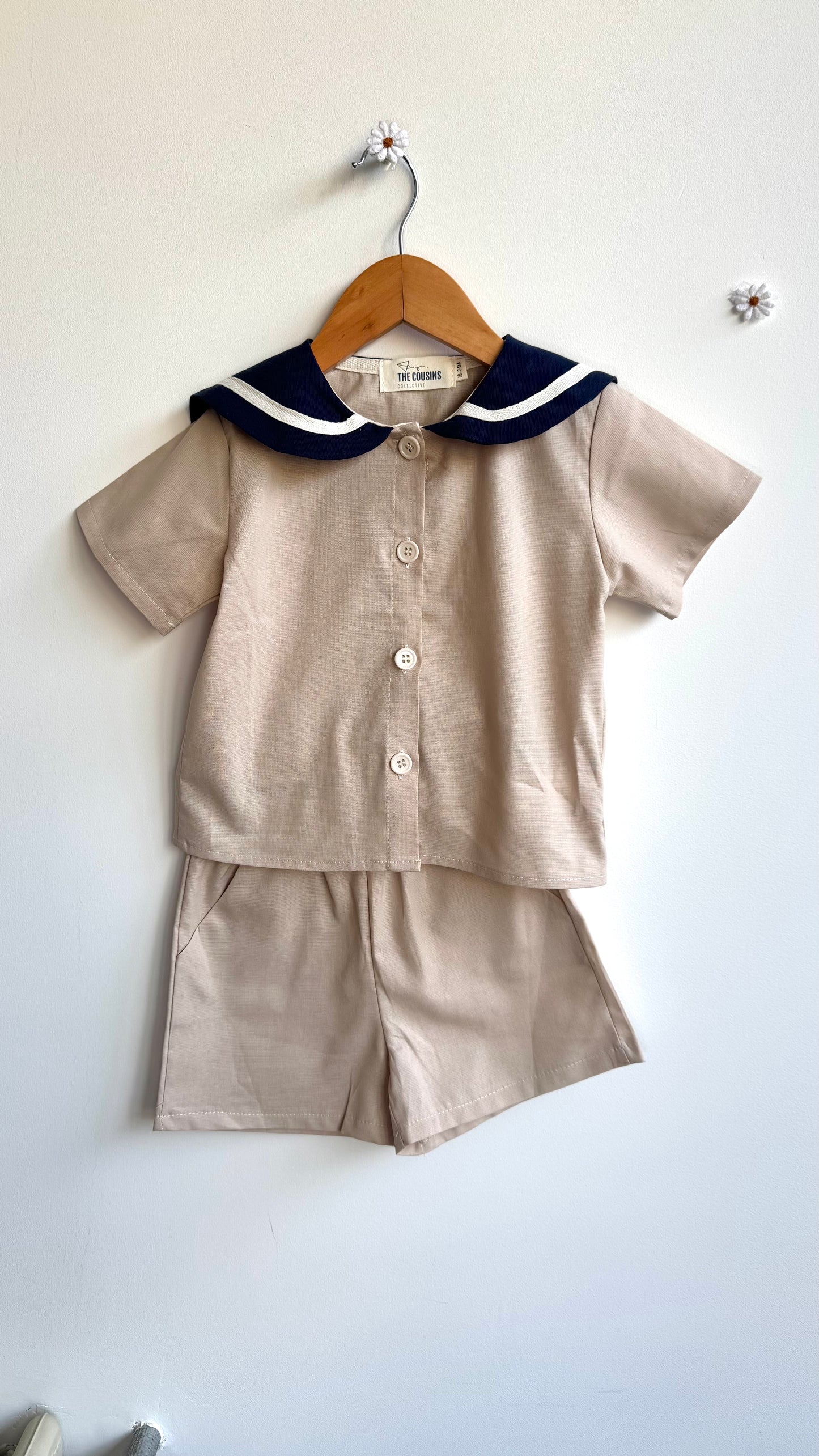 Girls - Little Sailor Linen Set