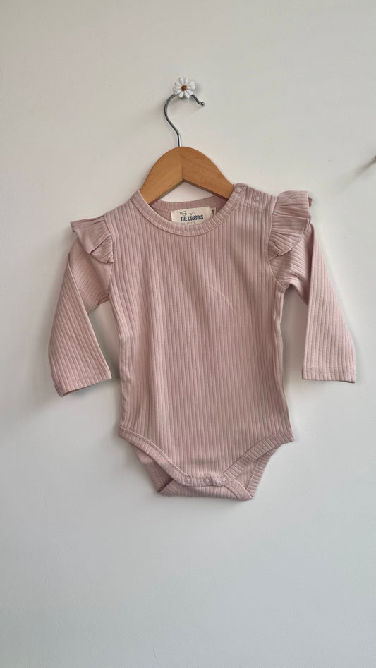 Girls - Bodysuit with Frills (pink)