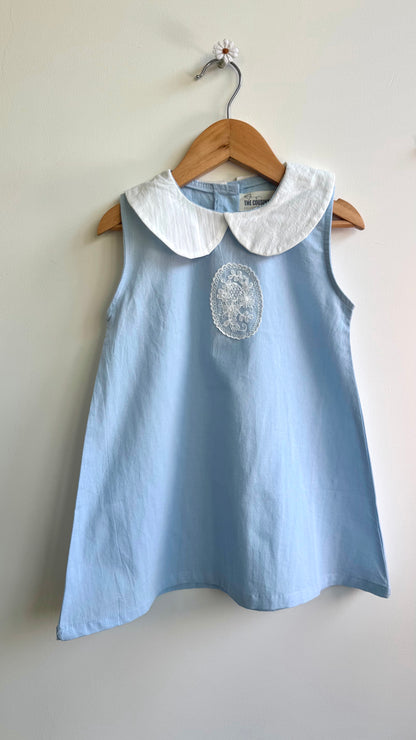 Girls - Matchy-Matchy Vintage Romper and Dress With White Collars