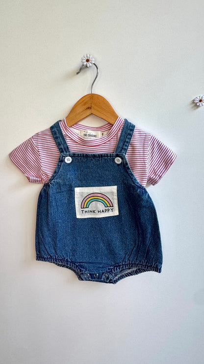Girls - Denim Rainbow Romper & Top