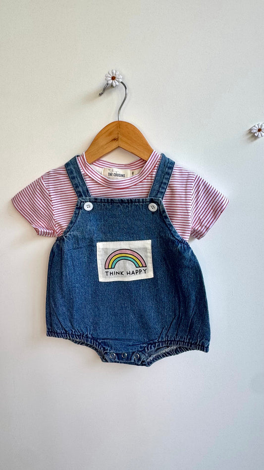 Girls - Denim Rainbow Romper & Top