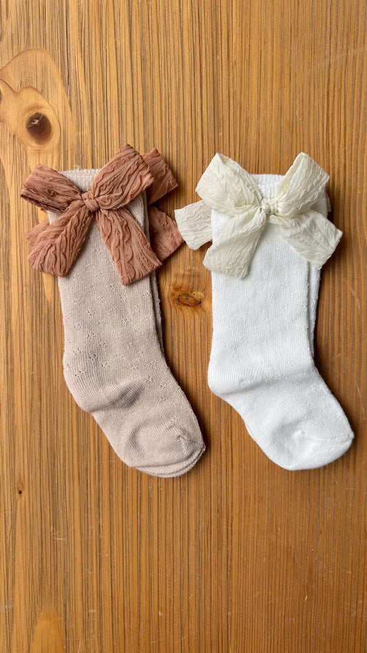 Girls - Set of 2 Little Bows Socks