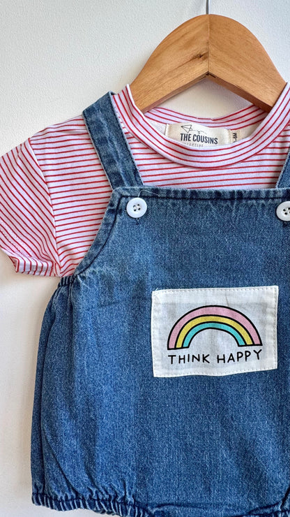 Girls - Denim Rainbow Romper & Top
