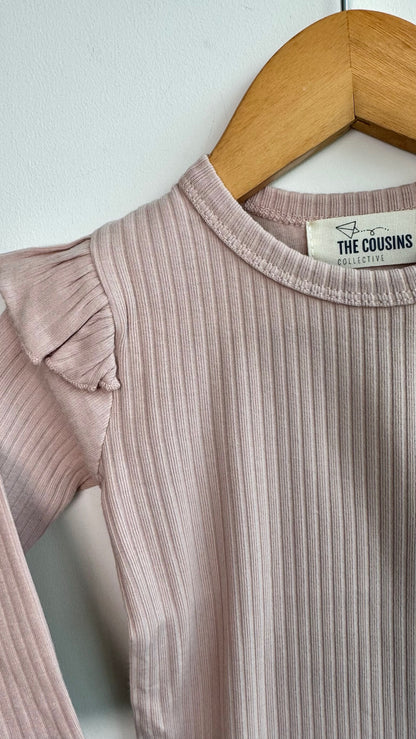 Girls - Bodysuit with Frills (pink)