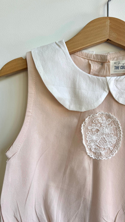 Girls - Matchy-Matchy Vintage Romper and Dress With White Collars
