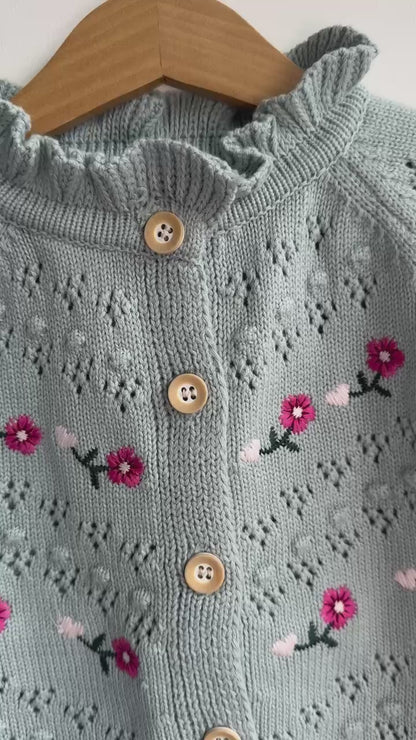 Girls - Cardigan Jacket Blue