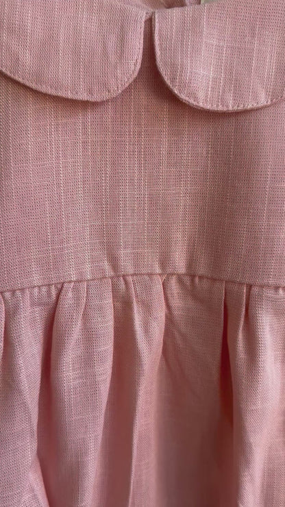 Girls - Linen Romper with Collar