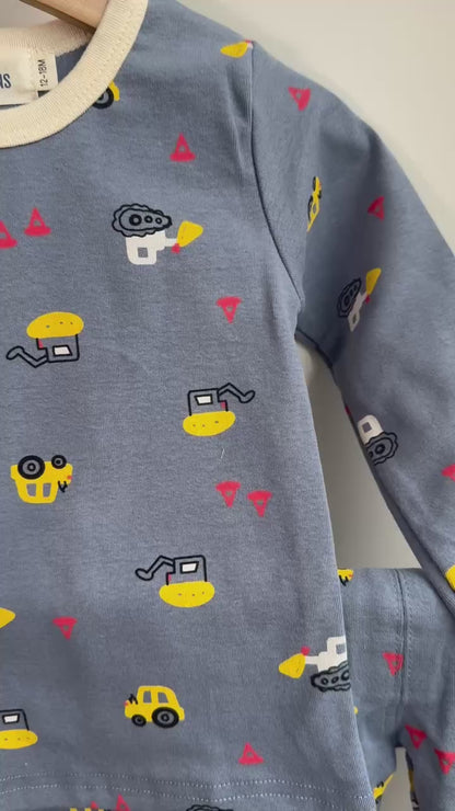 Unisex - Fun Printed Long Sleeve Pajama Set