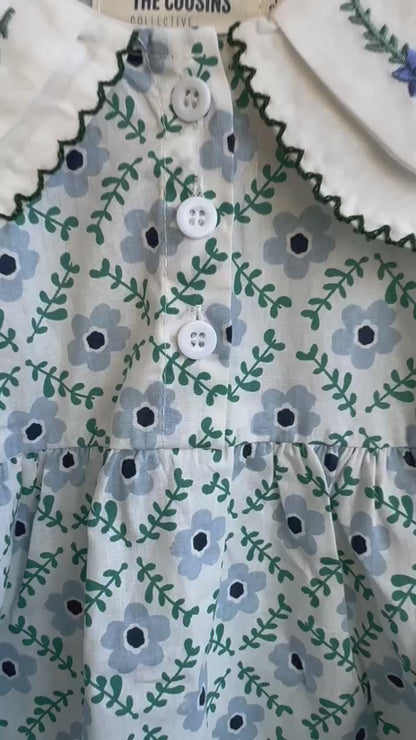Girls - Floral Vintage Dress