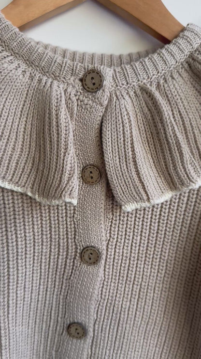 Girls - Peter Pan Knitted Cardigan Jacket