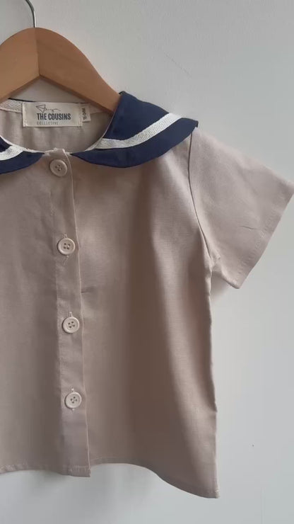 Girls - Little Sailor Linen Set