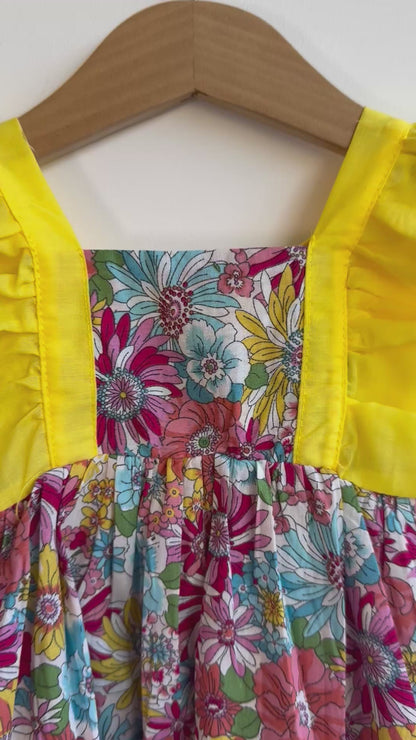 Girls - Summer Floral Dress with Hat