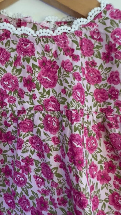 Girls - Floral Vintage Dress