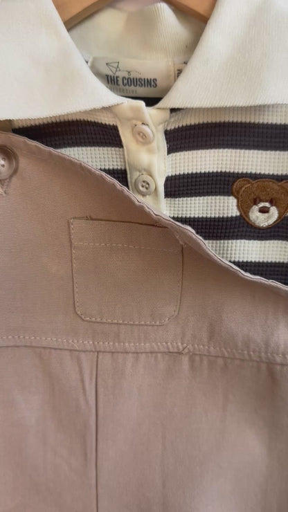 Boys - Matching Bear Polo & Romper Set